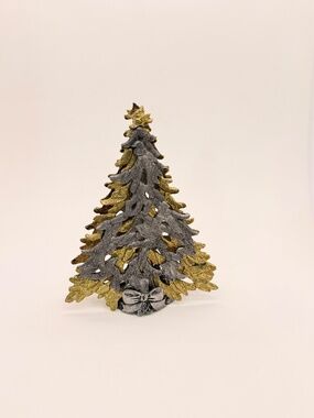 Metzke Pewter Christmas Tree Candle Napkin Holder